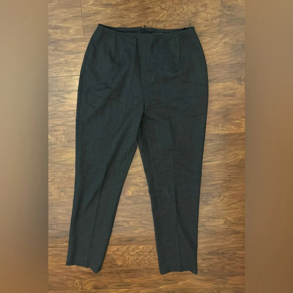 Lafayette 148 Wool Blend Pants Slim Leg Office Career Minimalist Gray Size 2 - Picture 1 of 10
